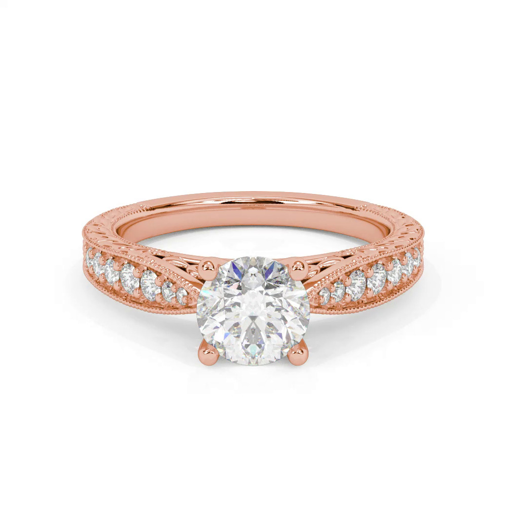 360 degree view of Kensie Hand-Engraved Engagement Ring