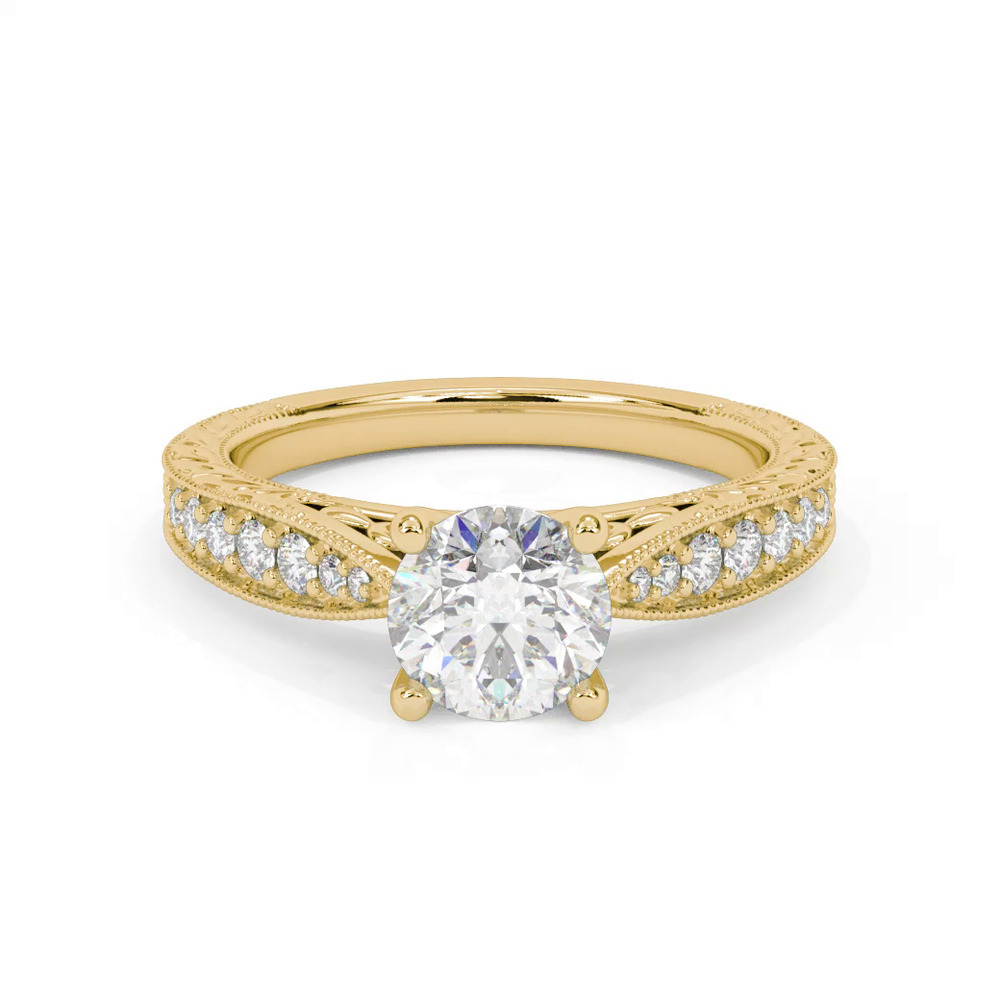 360 degree view of Kensie Hand-Engraved Engagement Ring