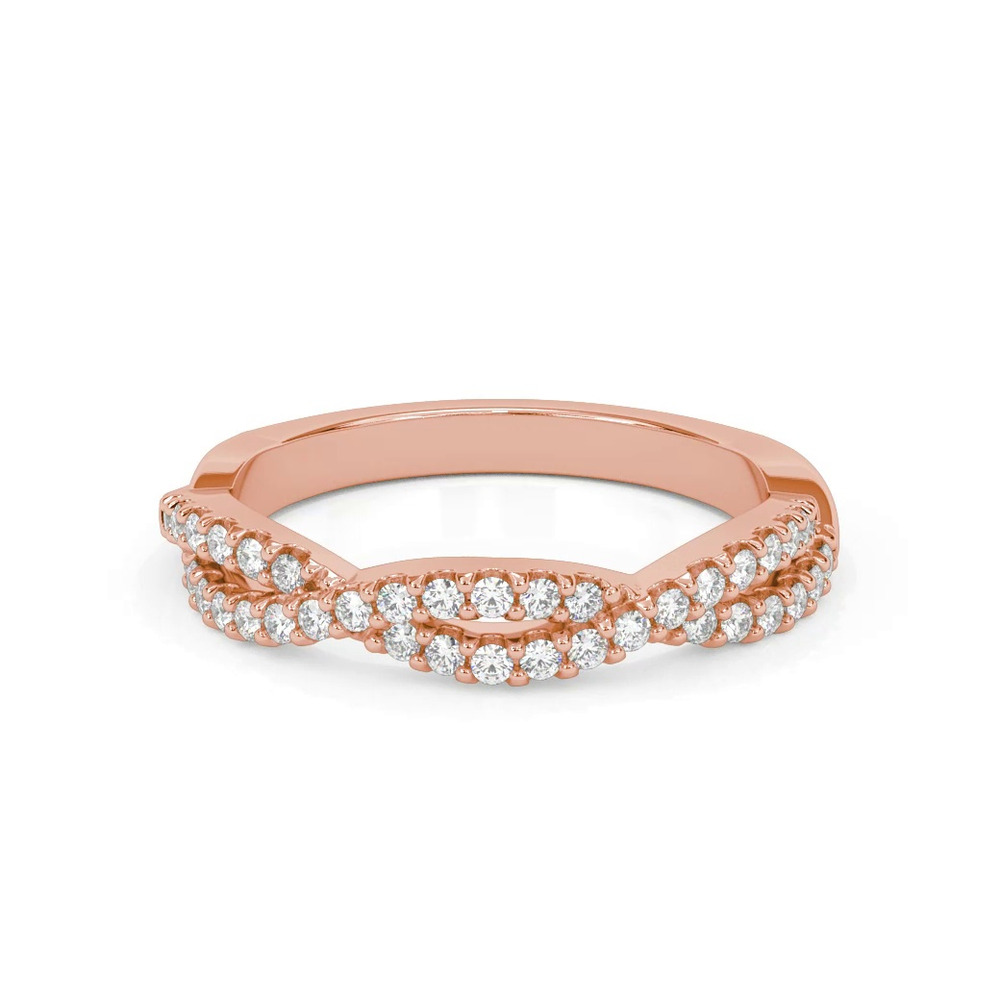 360 degree view of Denisse Contemporary Prong Diamond Band