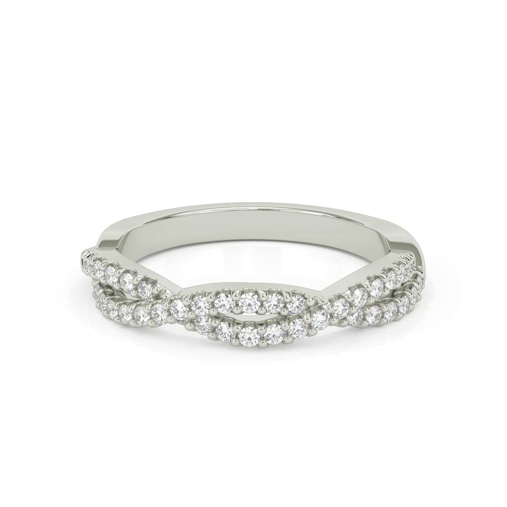360 degree view of Denisse Contemporary Prong Diamond Band