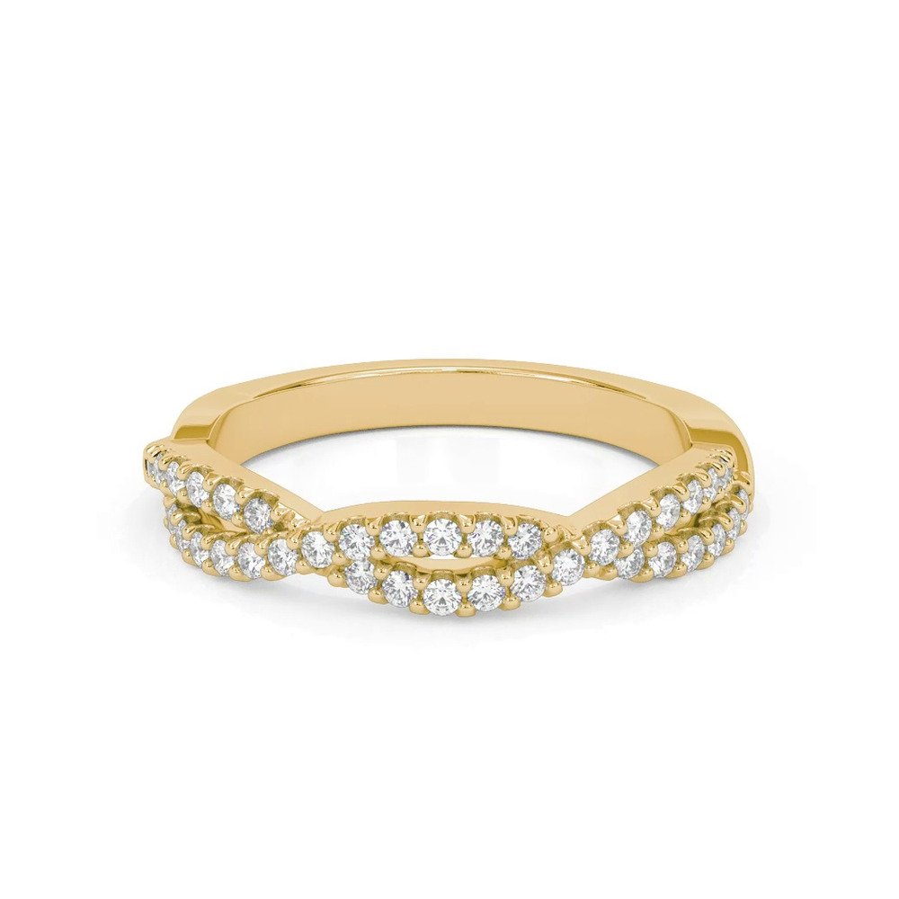 360 degree view of Denisse Contemporary Prong Diamond Band