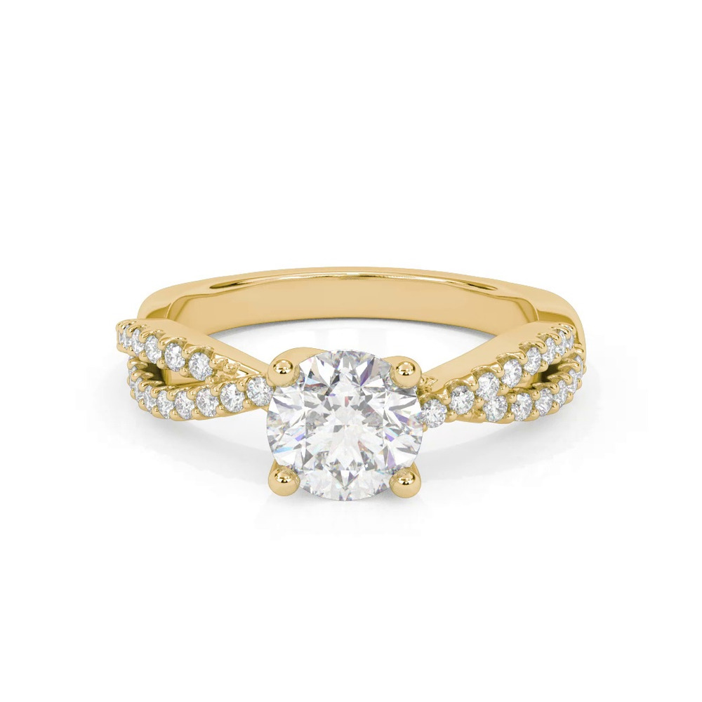 360 degree view of Denisse Contemporary Prong Engagement Ring