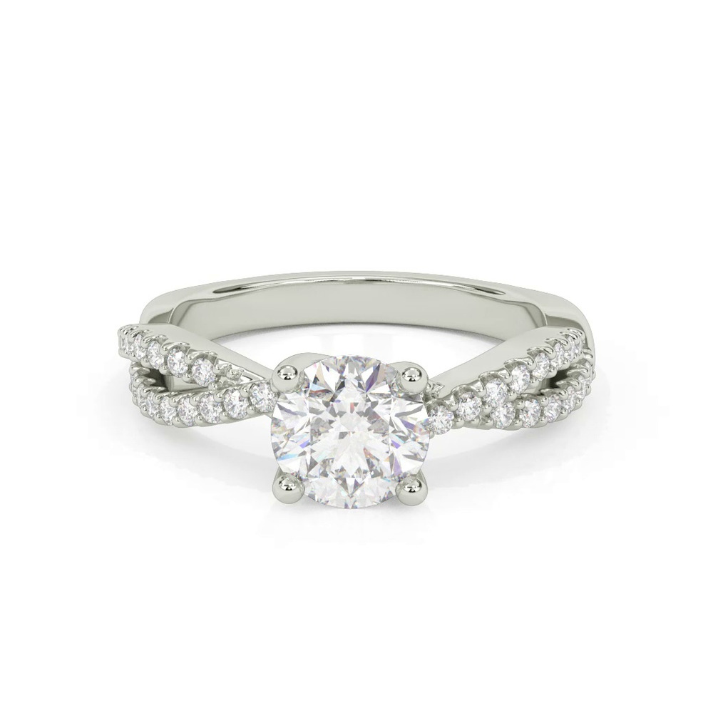 360 degree view of Denisse Contemporary Prong Engagement Ring