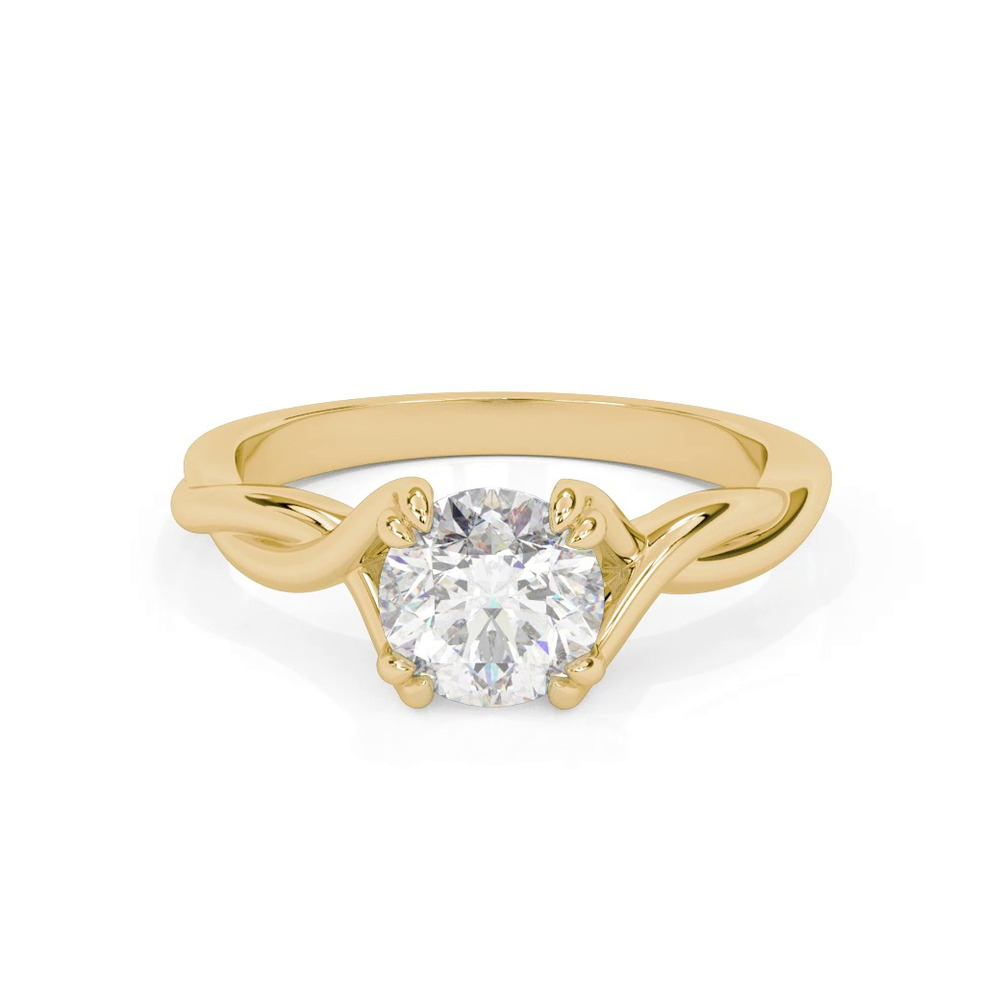 360 degree view of Jolie Ribbon Twist Solitaire Engagement Ring