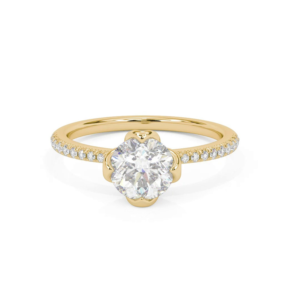 360 degree view of Imani Pave Engagement Ring