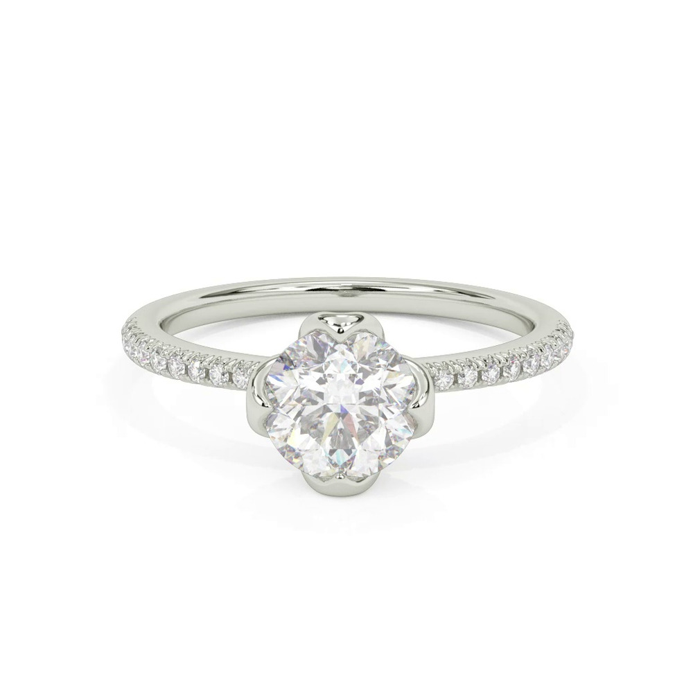 360 degree view of Imani Pave Engagement Ring