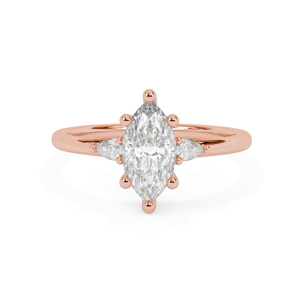360 degree view of Julie Pear Shaped Lab Diamond Engagement Ring