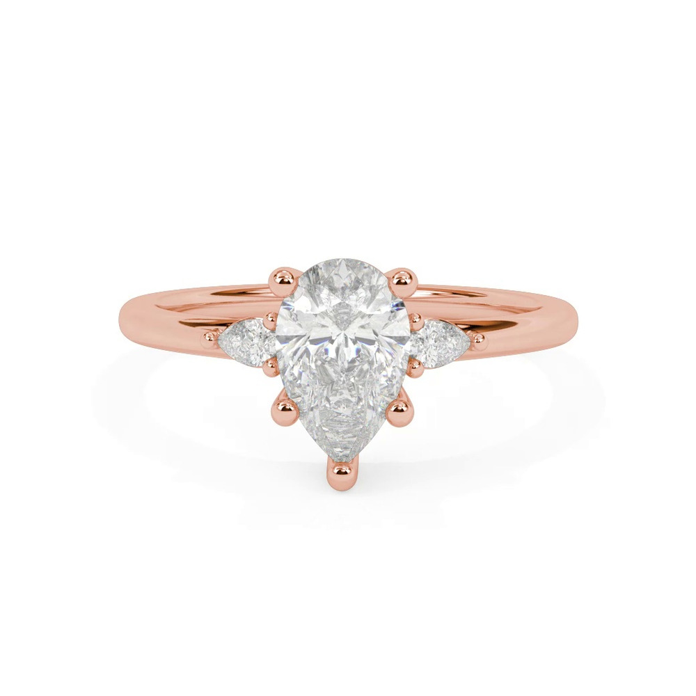 360 degree view of Julie Pear Shaped Lab Diamond Engagement Ring
