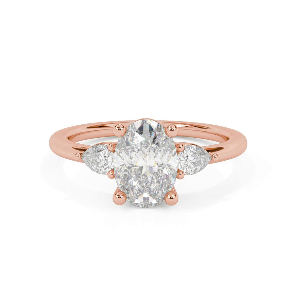 360 degree view of Julie Pear Shaped Lab Diamond Engagement Ring