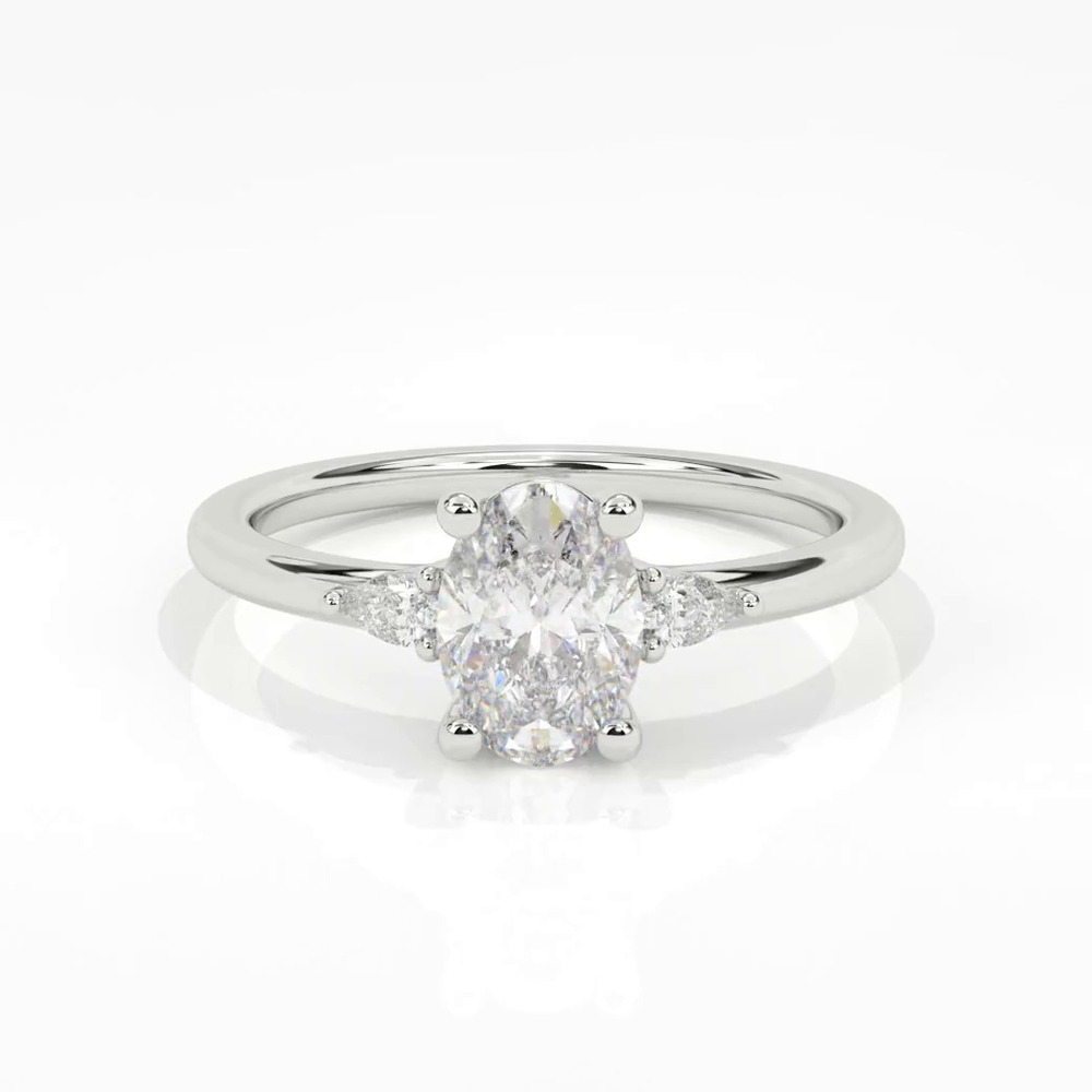 360 degree view of Julie Pear Shaped Lab Diamond Engagement Ring
