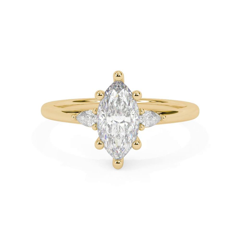 360 degree view of Julie Pear Shaped Lab Diamond Engagement Ring