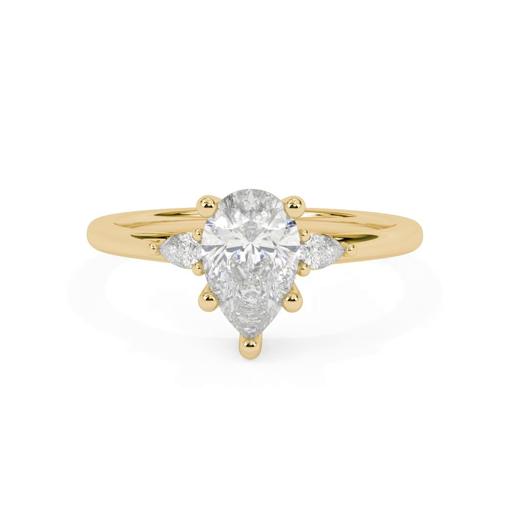 360 degree view of Julie Pear Shaped Lab Diamond Engagement Ring