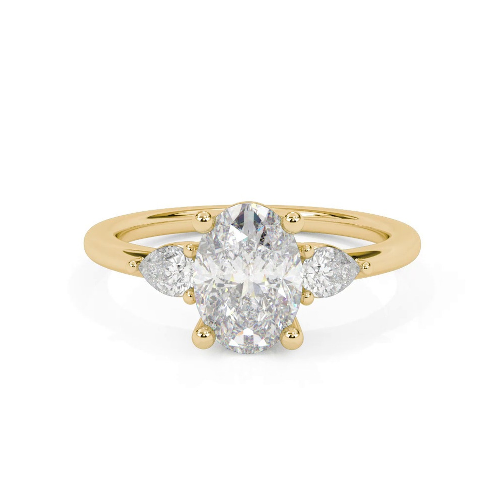 360 degree view of Julie Pear Shaped Lab Diamond Engagement Ring
