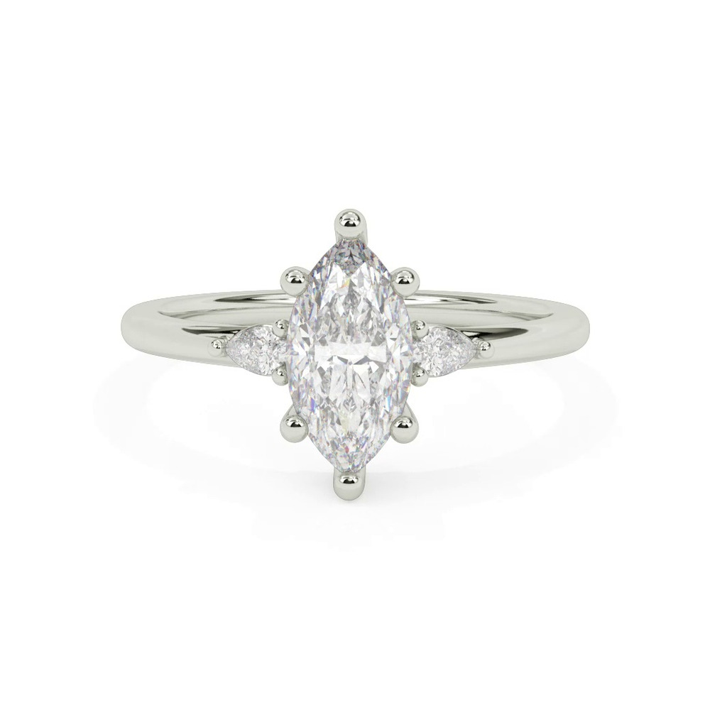 360 degree view of Julie Pear Shaped Lab Diamond Engagement Ring