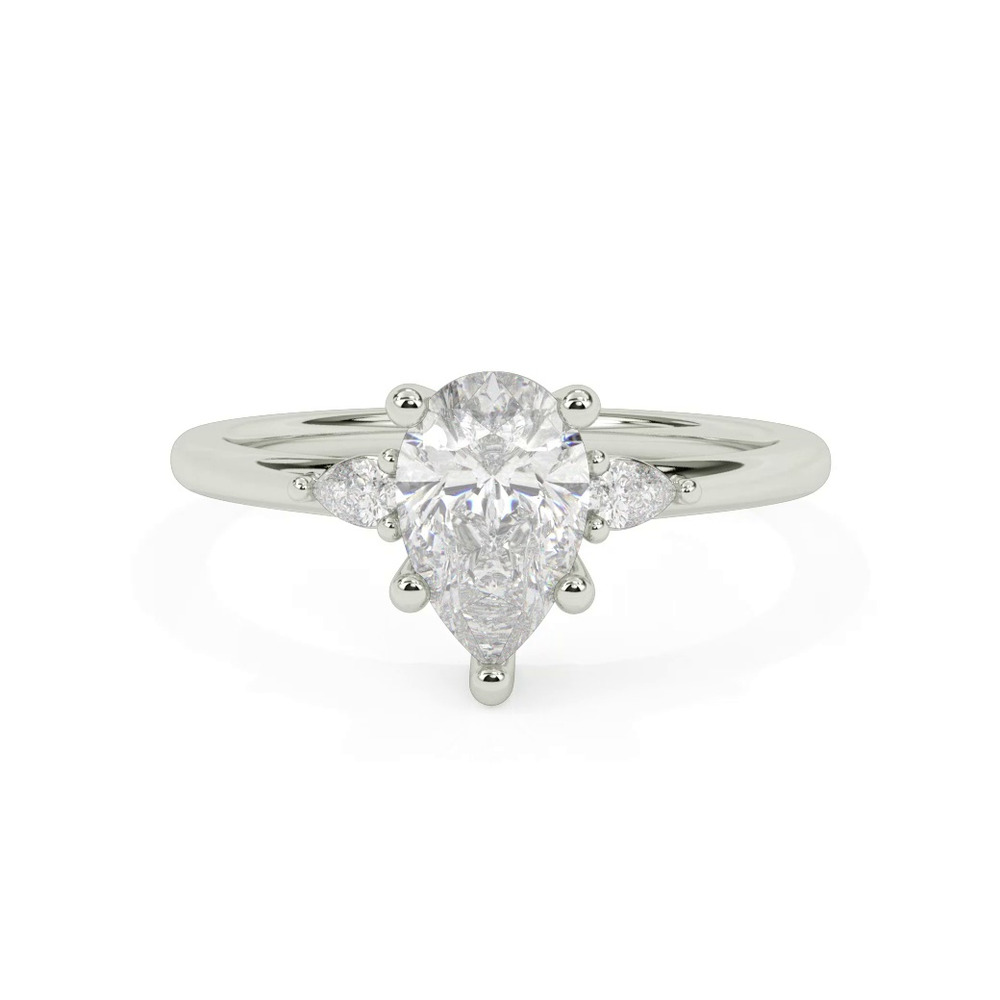 360 degree view of Julie Pear Shaped Lab Diamond Engagement Ring