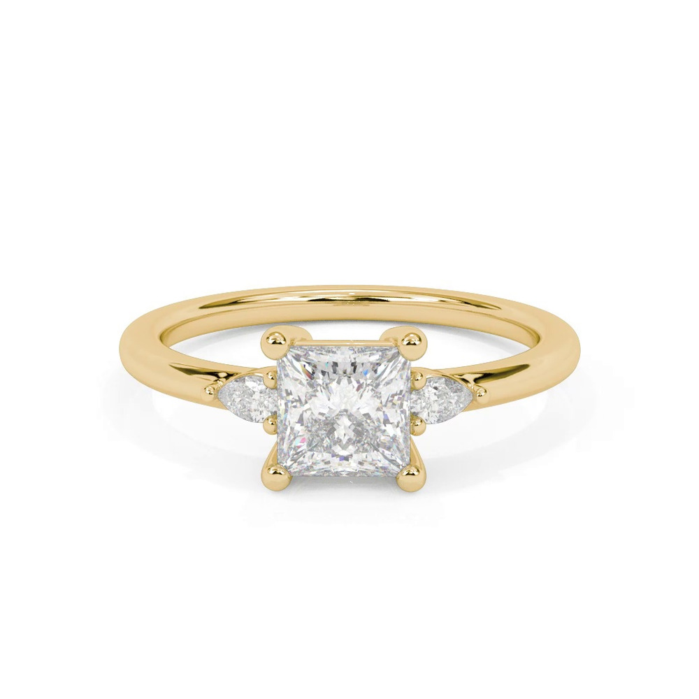 360 degree view of Julie Pear Shaped Lab Diamond Engagement Ring