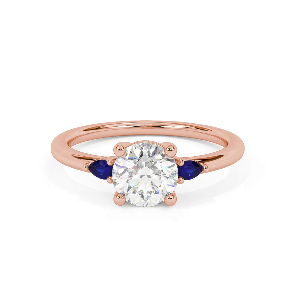 360 degree view of Paula Pear Shaped Sapphire Ring