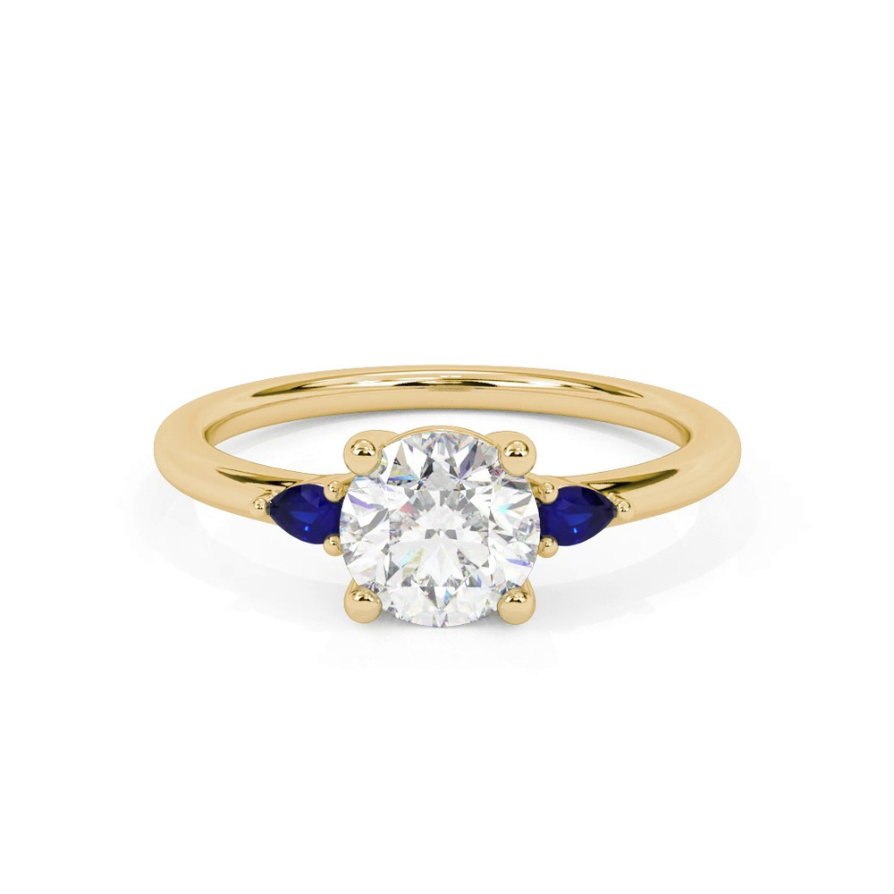 360 degree view of Paula Pear Shaped Sapphire Ring
