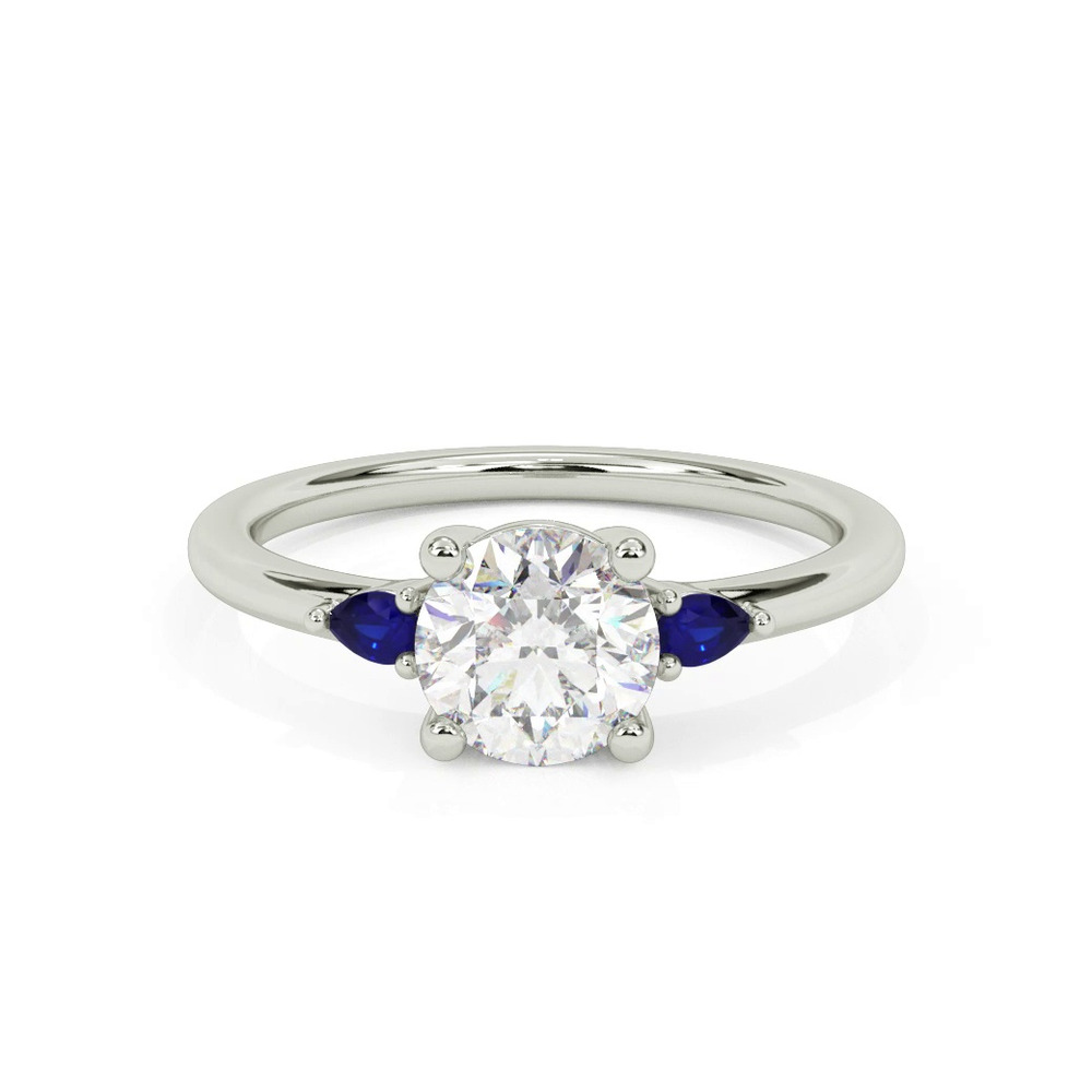 360 degree view of Paula Pear Shaped Sapphire Ring