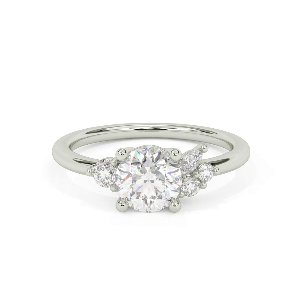 360 degree view of Frida Diamond Accent Engagement Ring