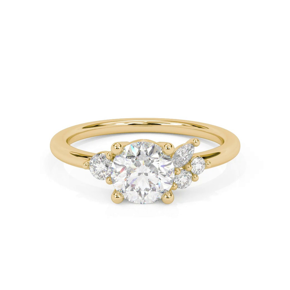 360 degree view of Frida Diamond Accent Engagement Ring