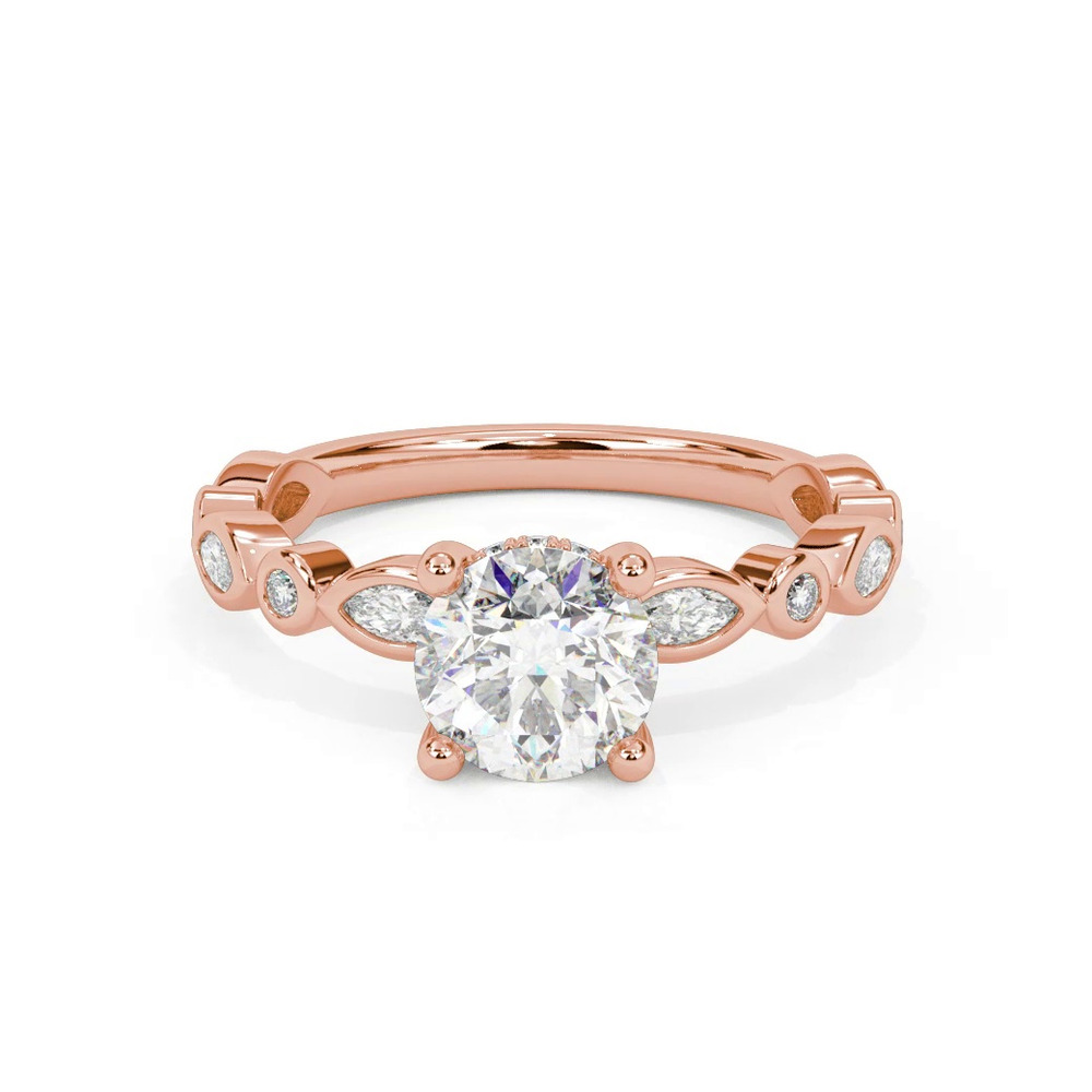 360 degree view of Jamie Hidden Halo And Bezel Mixed-Shape Engagement Ring