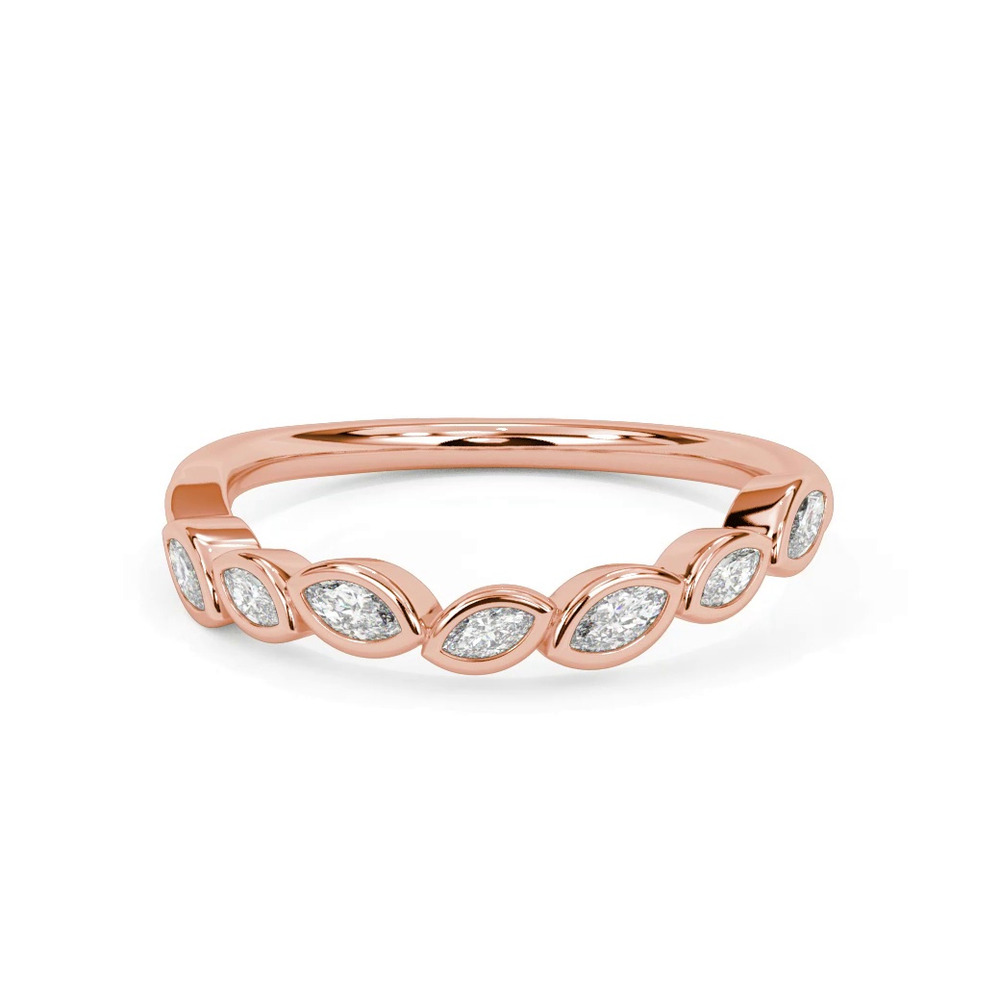 360 degree view of Marisa Angled Marquise Bezel Band