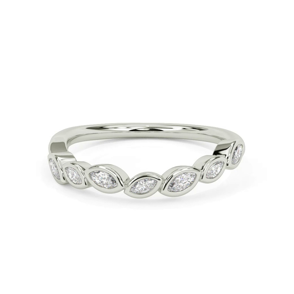 360 degree view of Marisa Angled Marquise Bezel Band