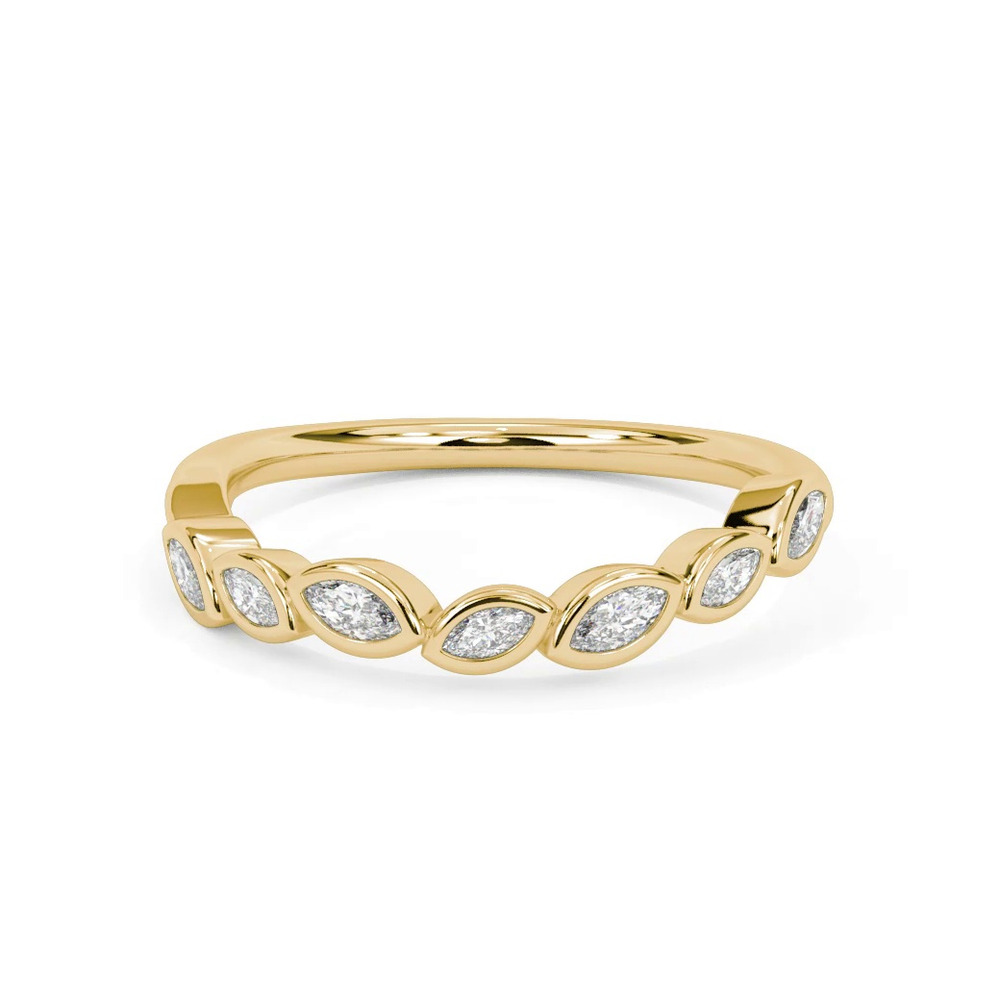 360 degree view of Marisa Angled Marquise Bezel Band