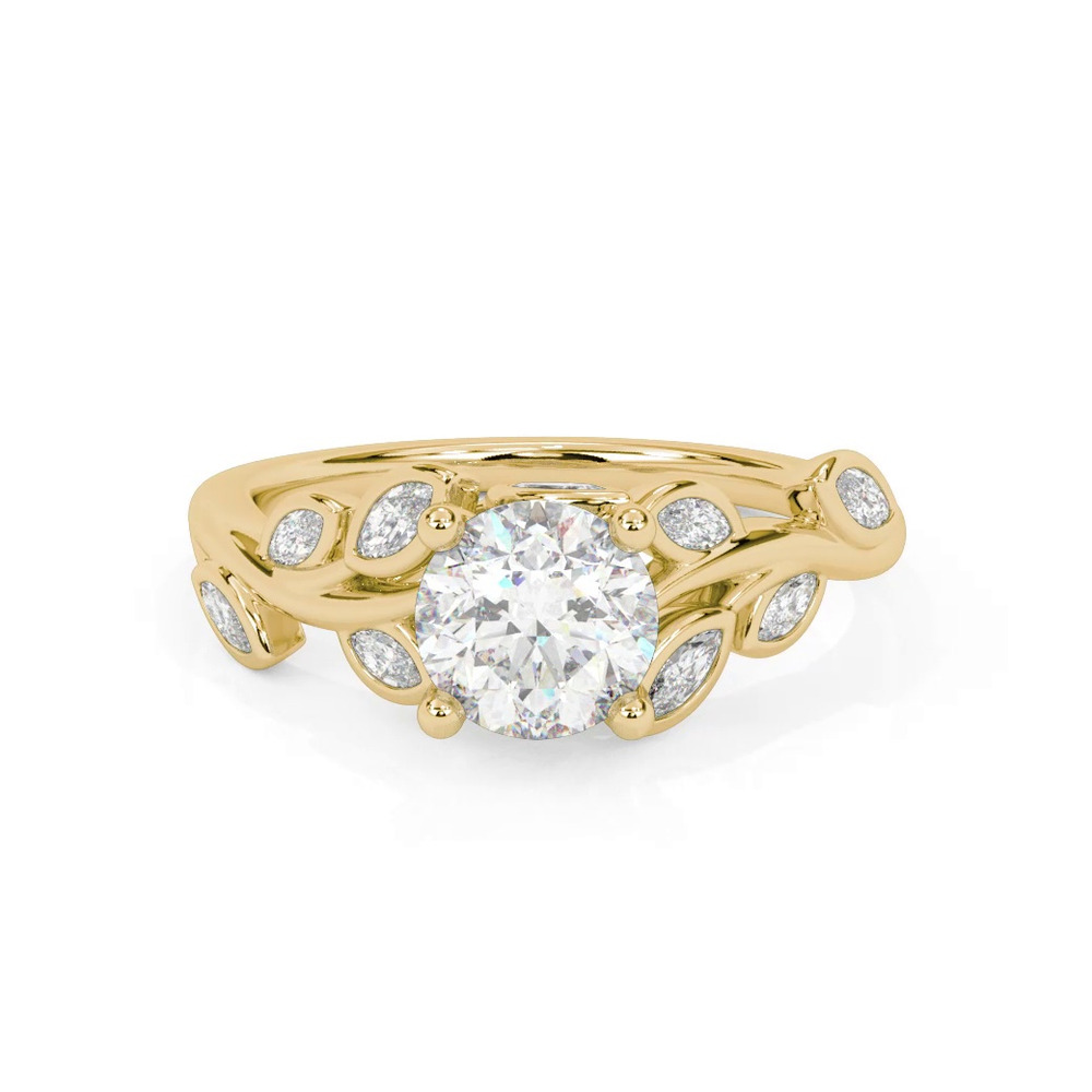 360 degree view of Marisa Floral Marquise Diamond Engagement Ring