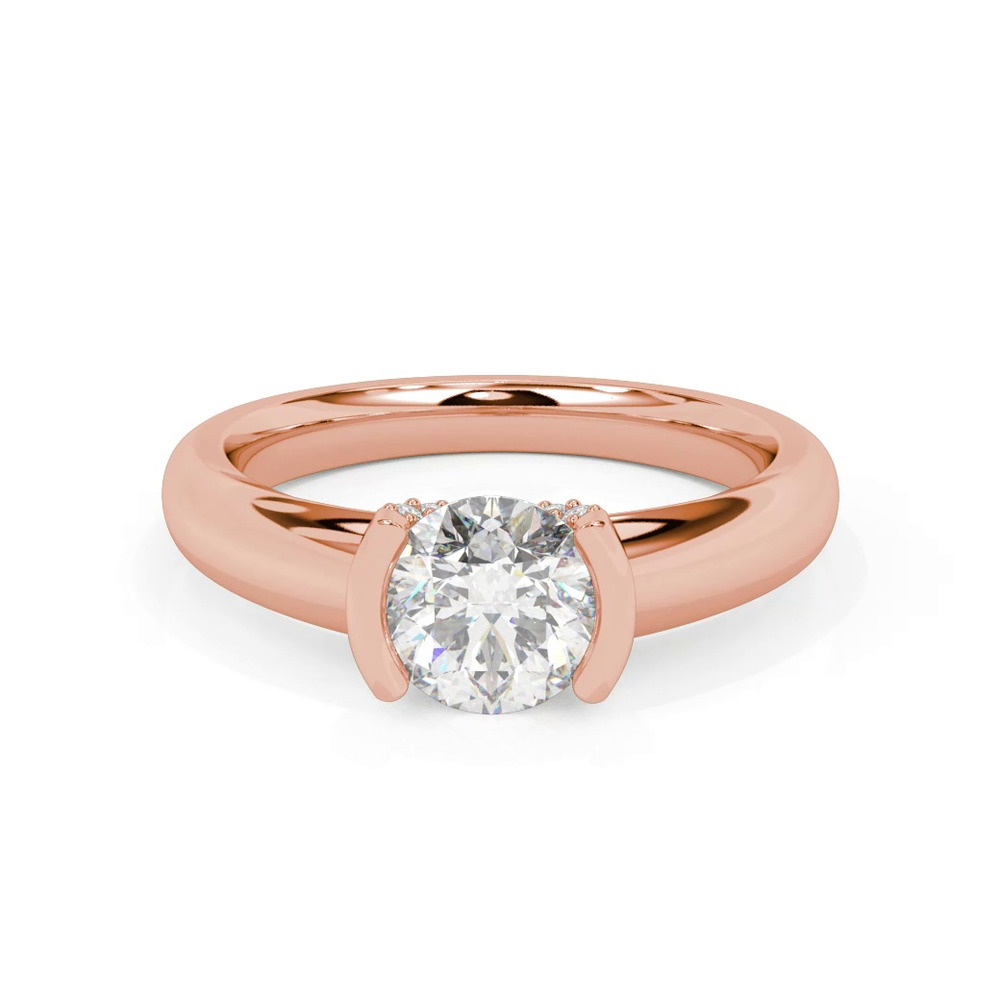 360 degree view of Darien Diamond Accent Bezel Engagement Ring