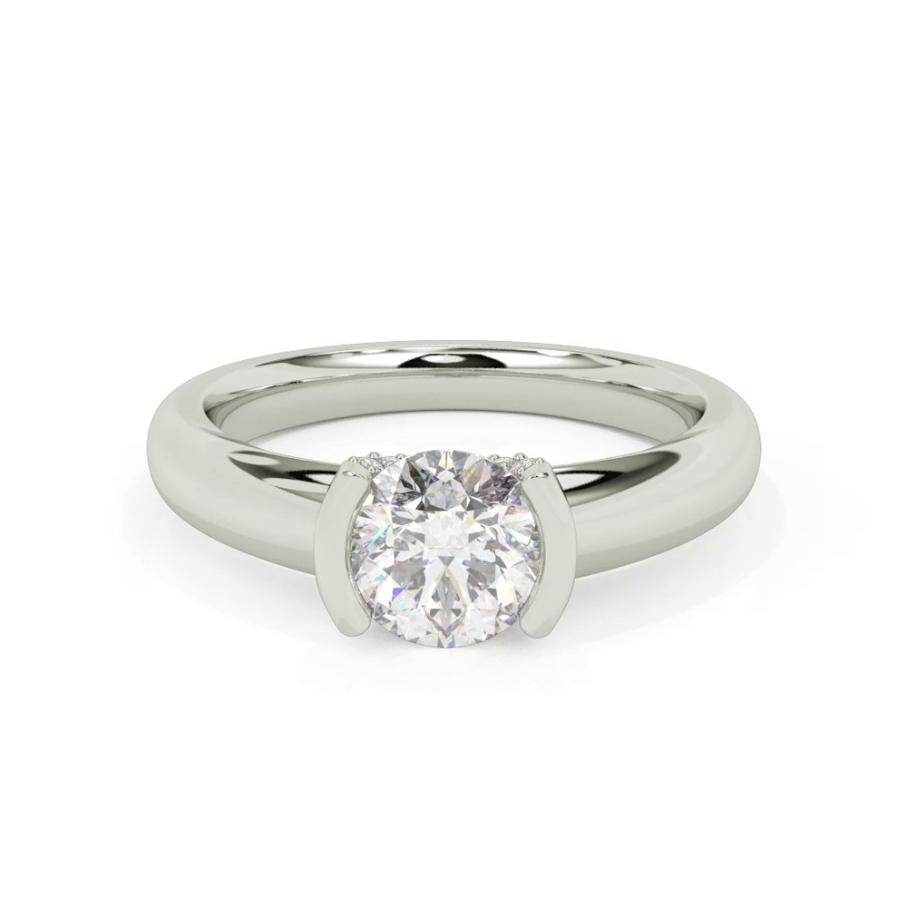 360 degree view of Darien Diamond Accent Bezel Engagement Ring