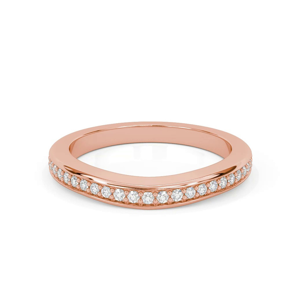360 degree view of Colette Contoured Pave Band