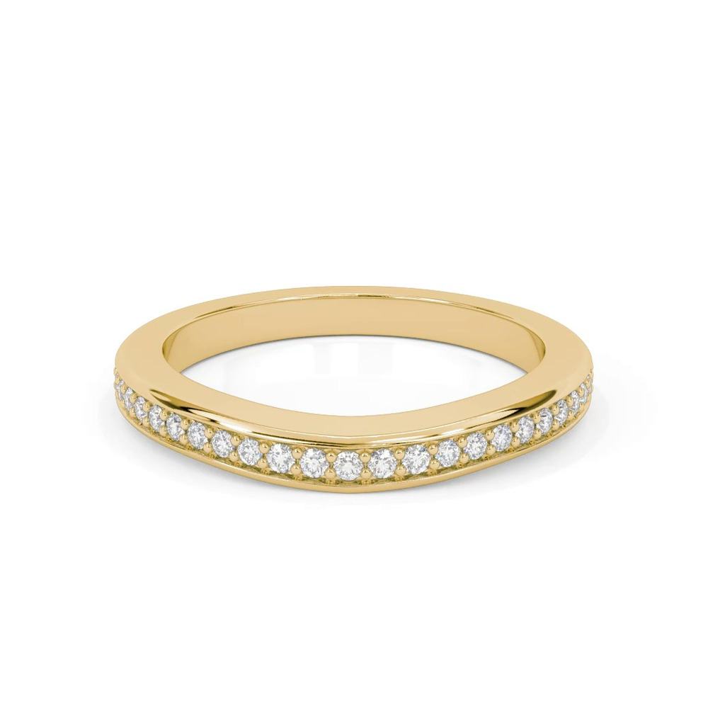 360 degree view of Colette Contoured Pave Band
