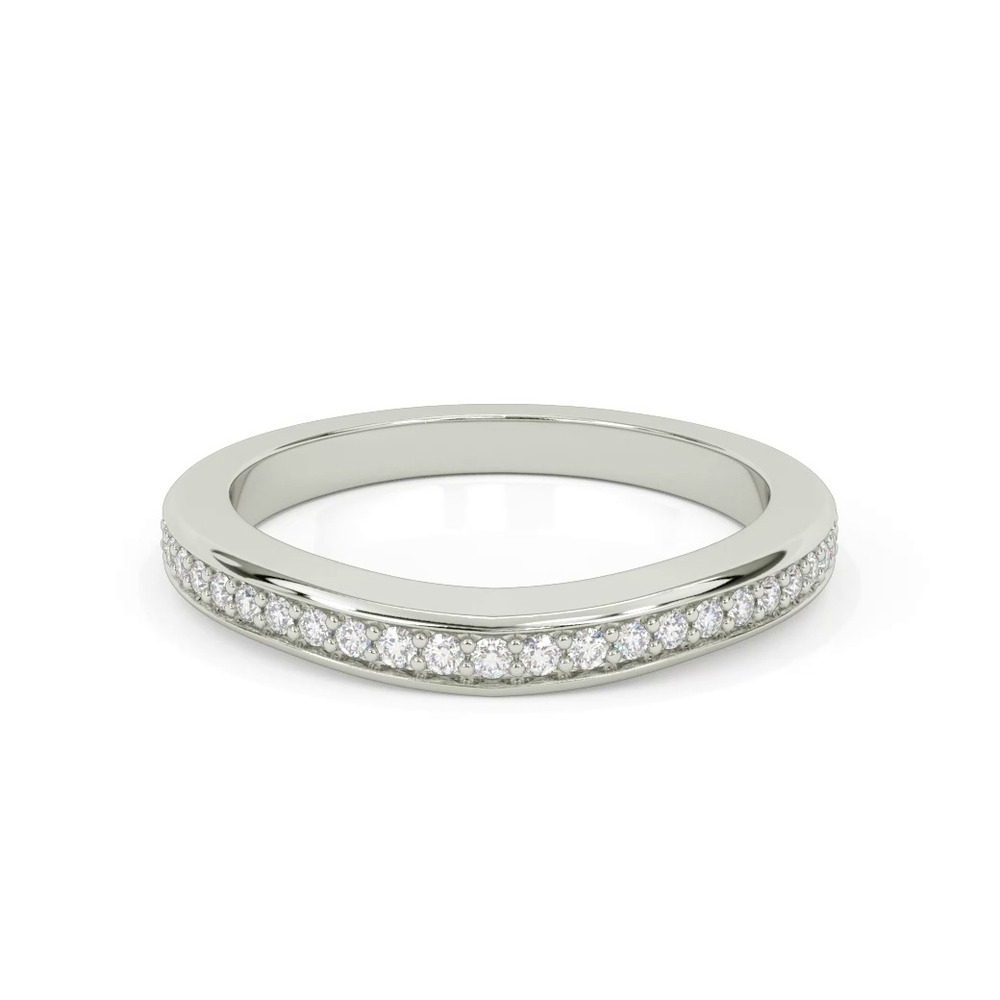 360 degree view of Colette Contoured Pave Band