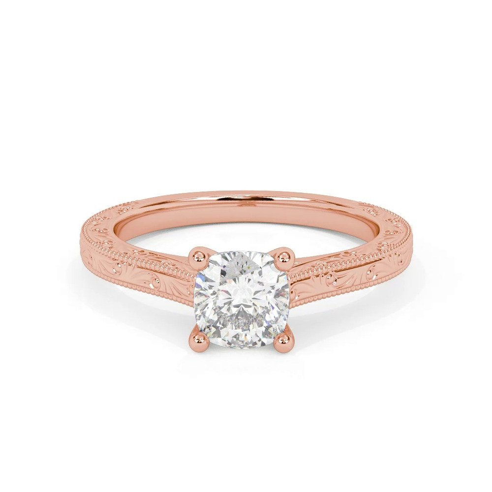 360 degree view of Islay Hand-Engraved Solitaire Engagement Ring
