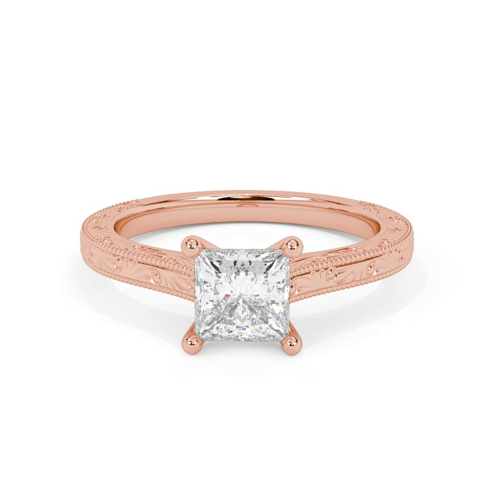 360 degree view of Islay Hand-Engraved Solitaire Engagement Ring