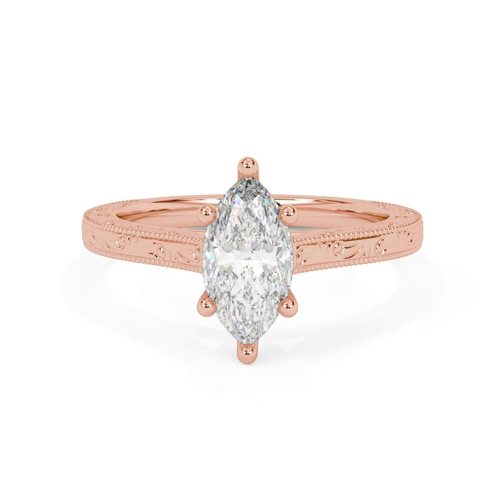 360 degree view of Islay Hand-Engraved Solitaire Engagement Ring