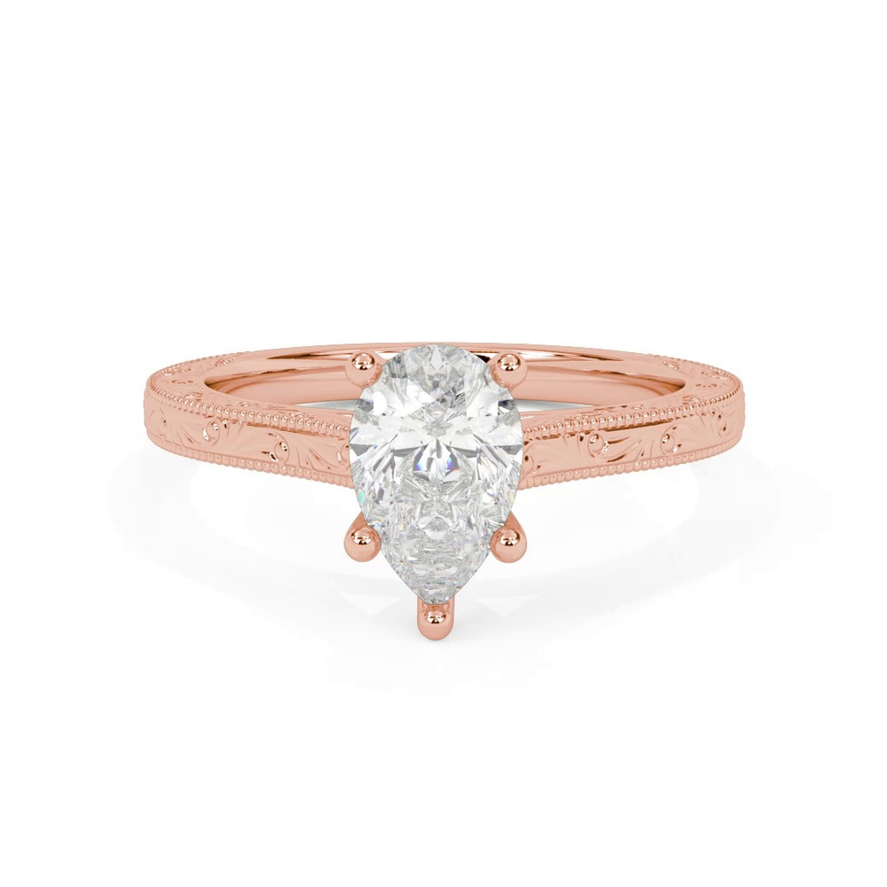 360 degree view of Islay Hand-Engraved Solitaire Engagement Ring