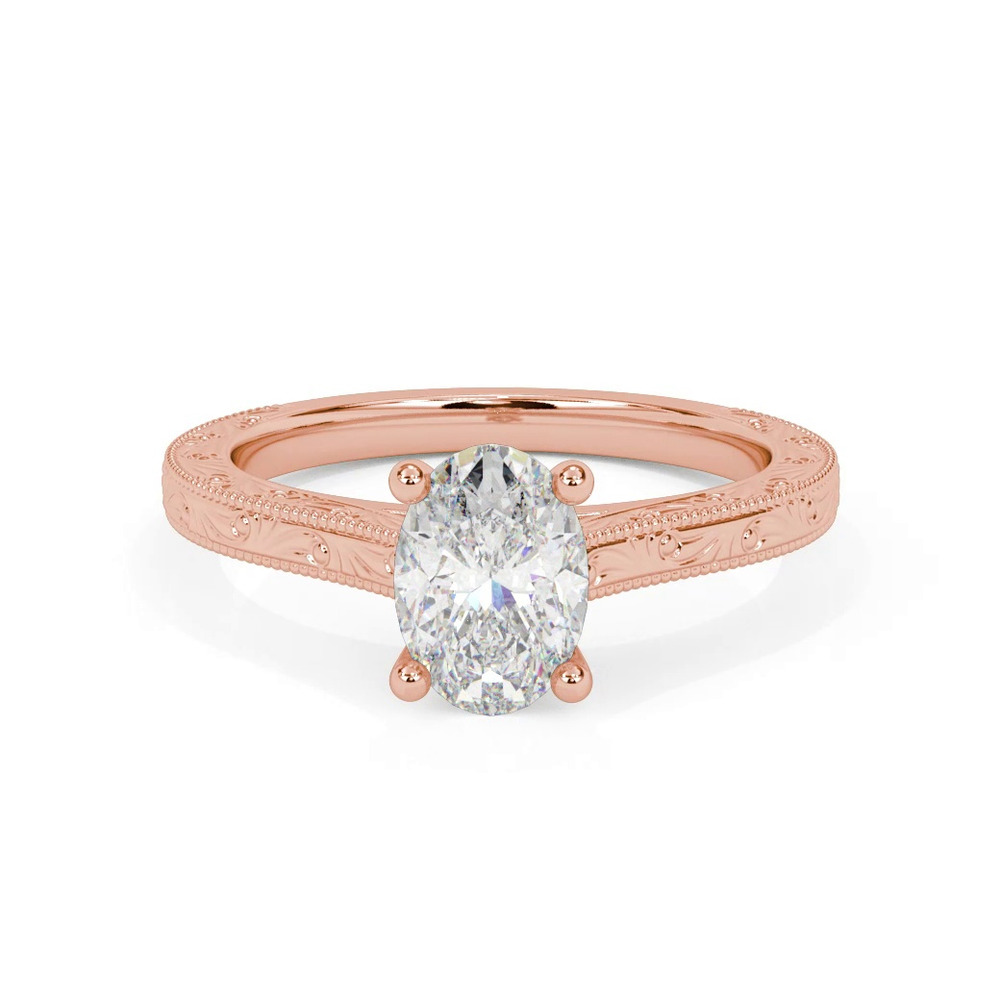 360 degree view of Islay Hand-Engraved Solitaire Engagement Ring