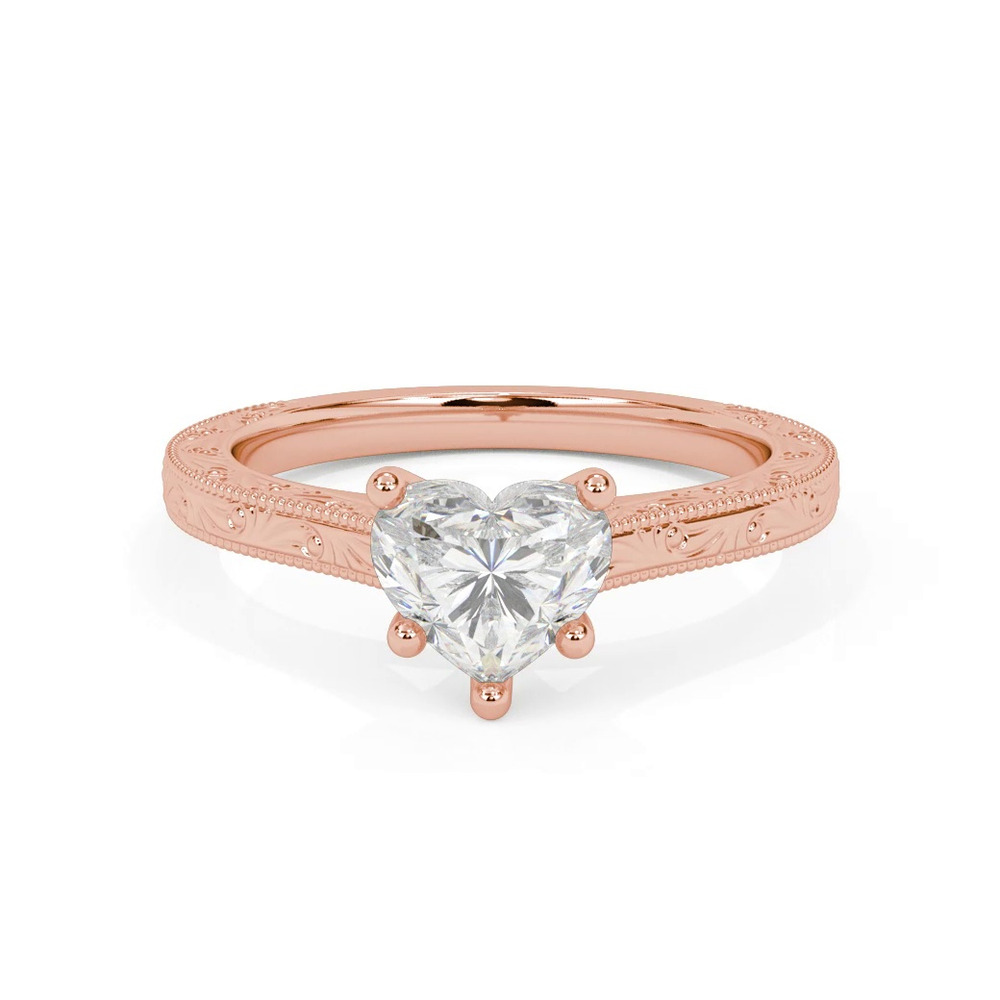 360 degree view of Islay Hand-Engraved Solitaire Engagement Ring