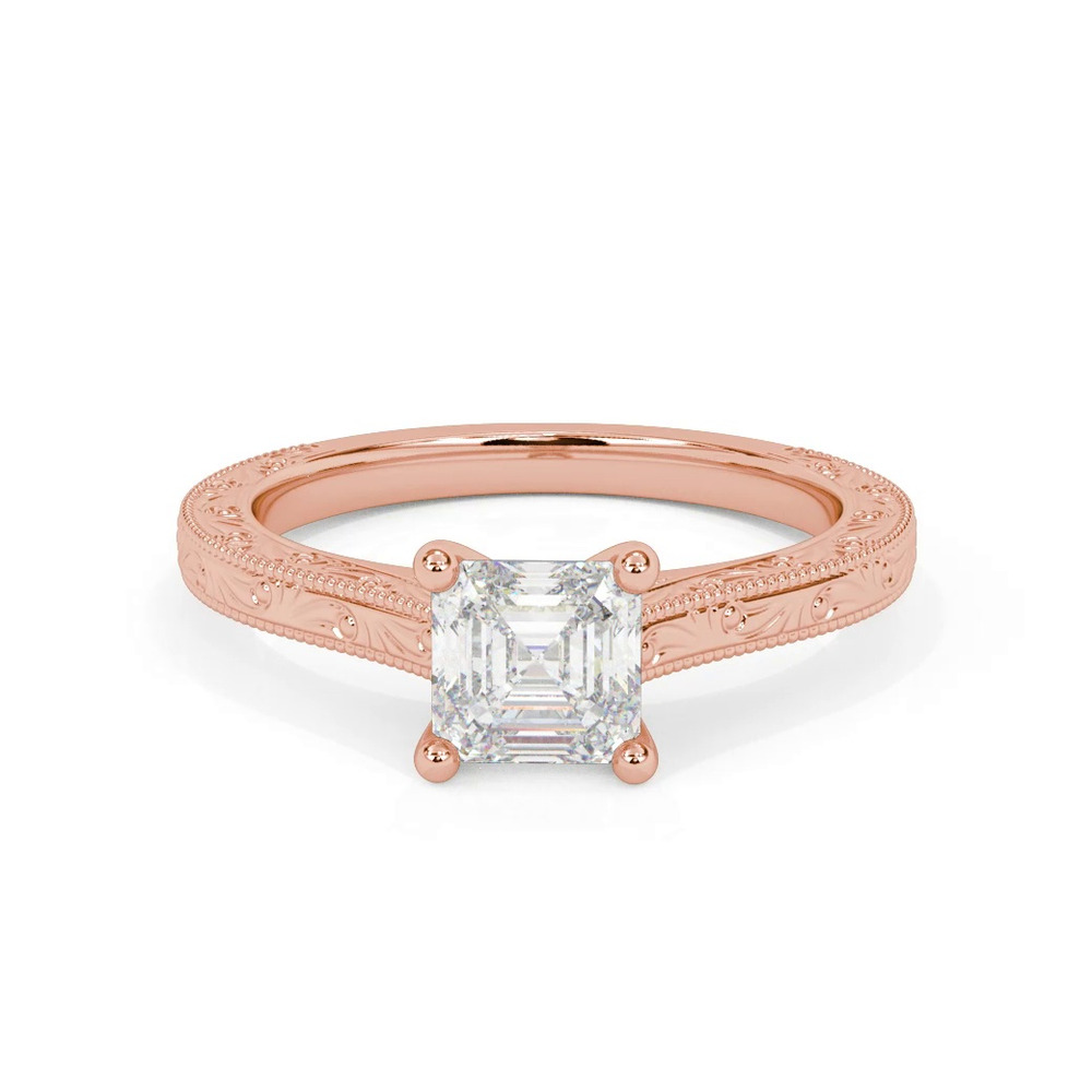 360 degree view of Islay Hand-Engraved Solitaire Engagement Ring