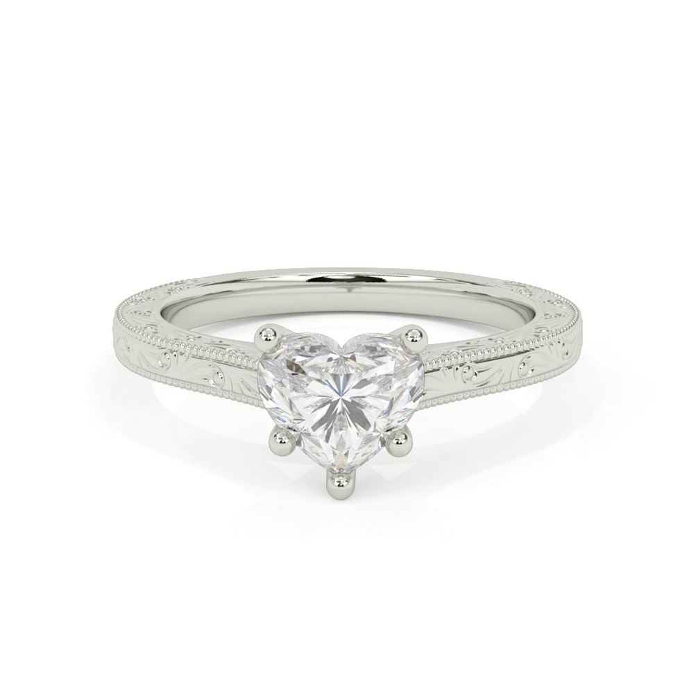 360 degree view of Islay Hand-Engraved Solitaire Engagement Ring