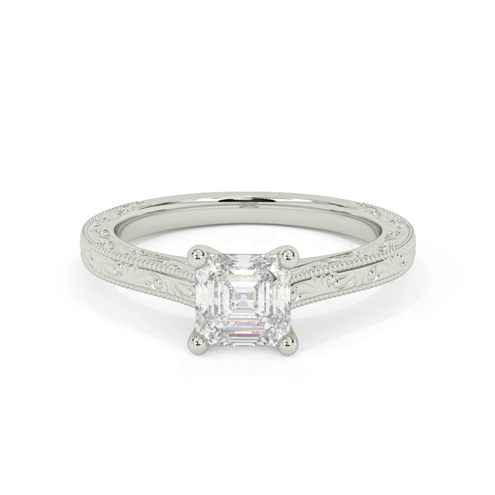 360 degree view of Islay Hand-Engraved Solitaire Engagement Ring
