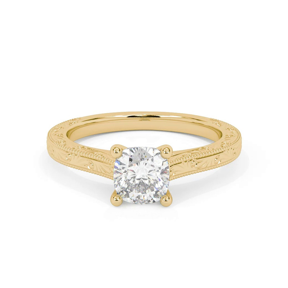 360 degree view of Islay Hand-Engraved Solitaire Engagement Ring