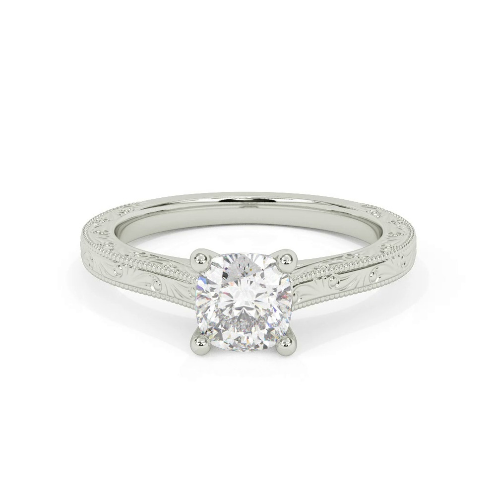 360 degree view of Islay Hand-Engraved Solitaire Engagement Ring