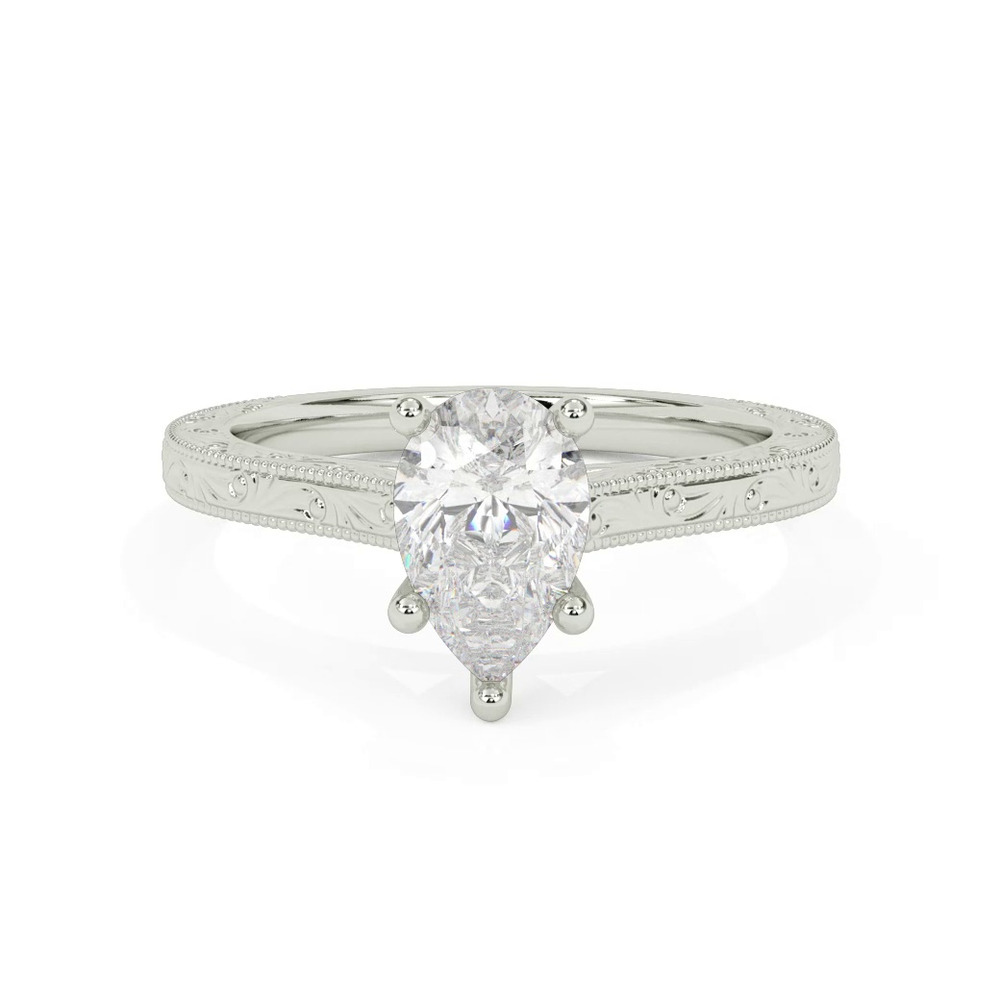 360 degree view of Islay Hand-Engraved Solitaire Engagement Ring