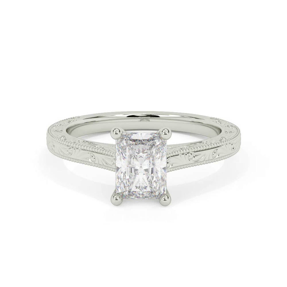 360 degree view of Islay Hand-Engraved Solitaire Engagement Ring