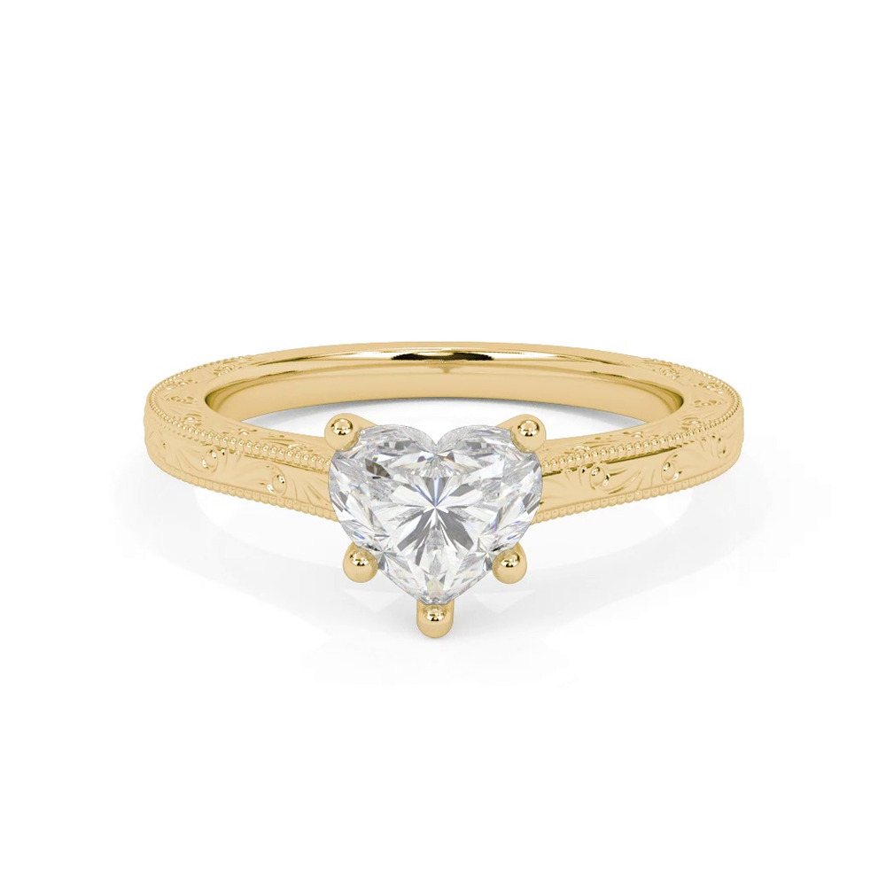 360 degree view of Islay Hand-Engraved Solitaire Engagement Ring