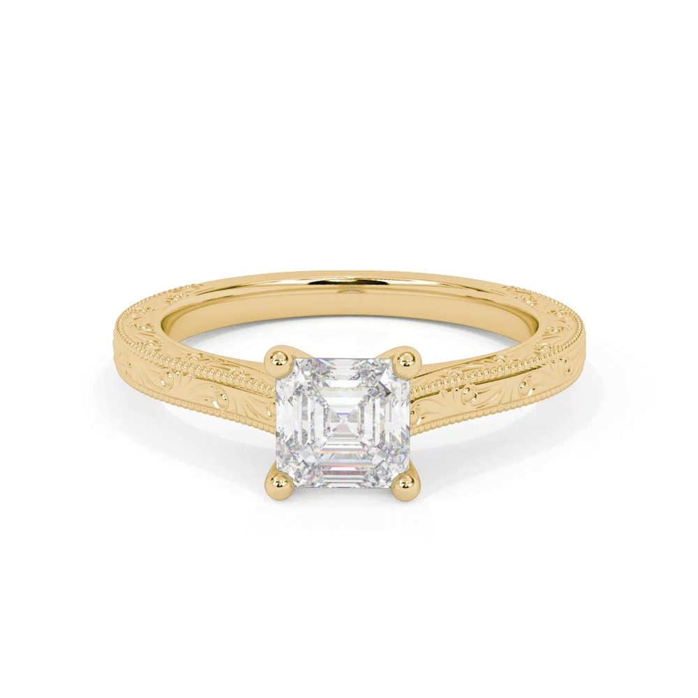 360 degree view of Islay Hand-Engraved Solitaire Engagement Ring